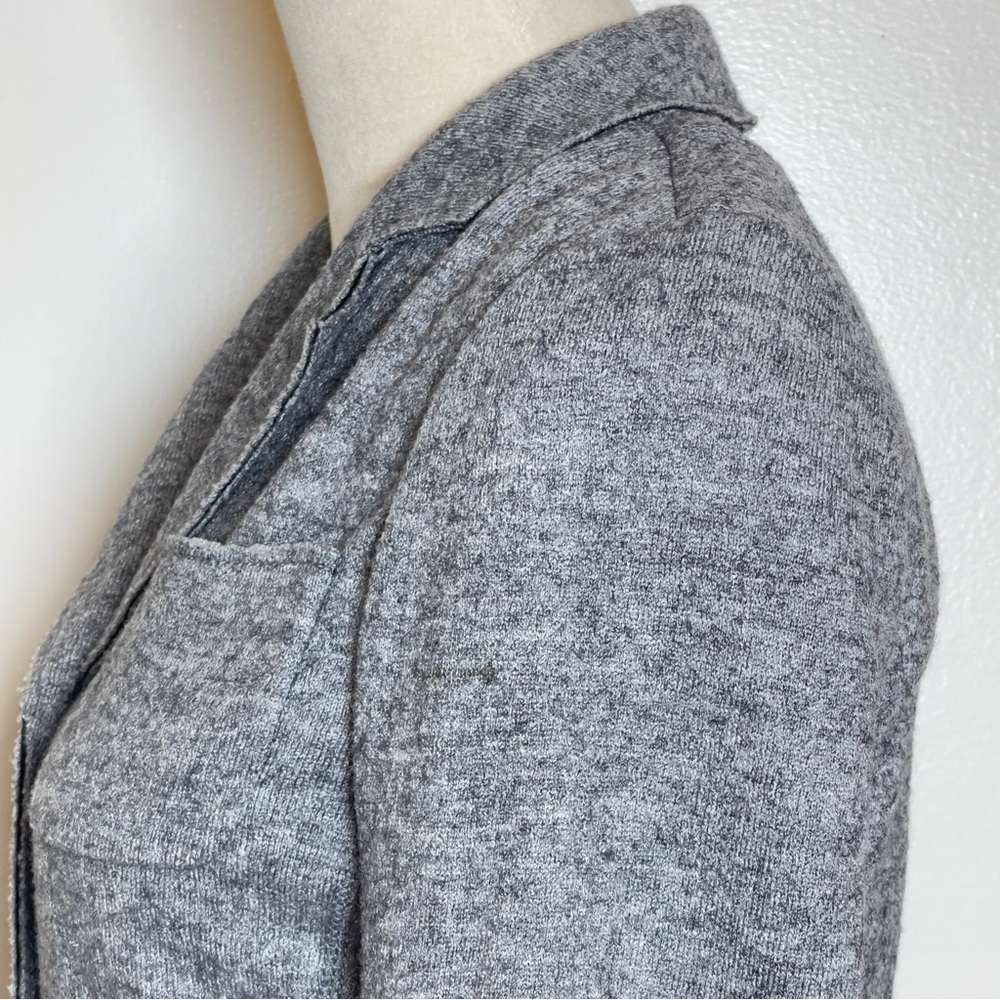 Banana Republic Wool Blend Knit Blazer Size 0 Gray Tailored Career Jacket - Picture 10 of 16